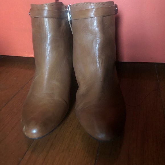 ❤️Sam Edelman Maddox Camel Leather Upper Ankle Booties 8.5 - Picture 3 of 12
